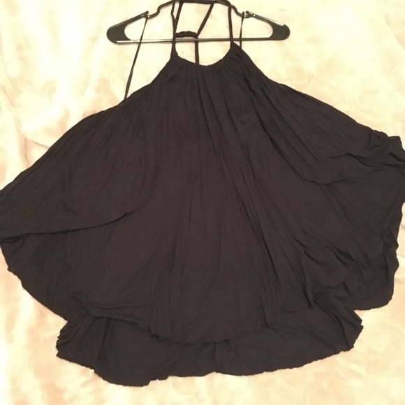 RARE FREE PEOPLE Halter Ladder Style Back Hi Low Tulip Swing Tank - Picture 5 of 8